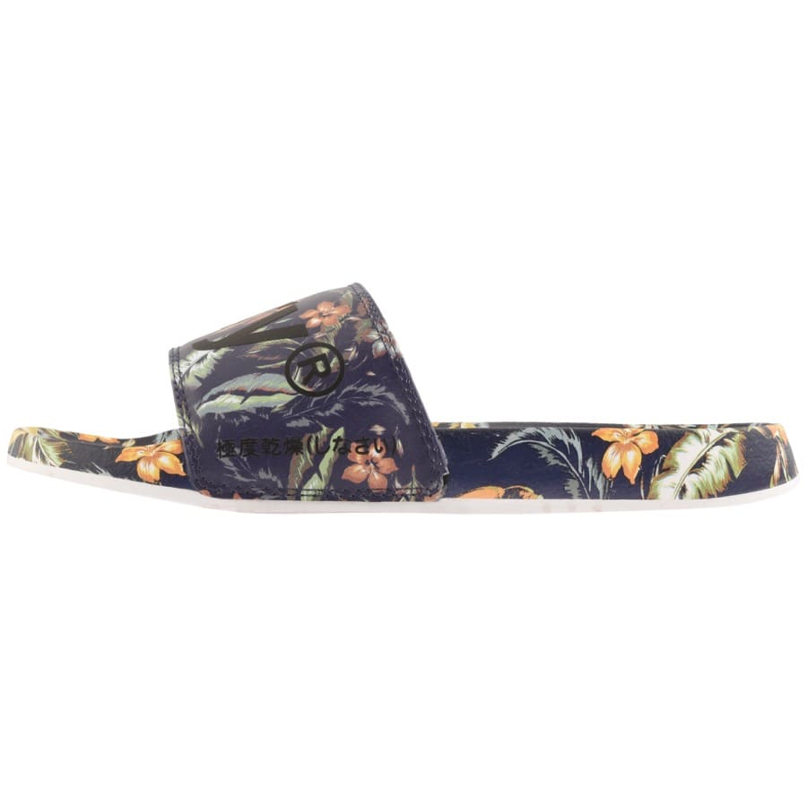Alternative Image for ProductSuperdry Floral Pool Logo Sliders Navy2